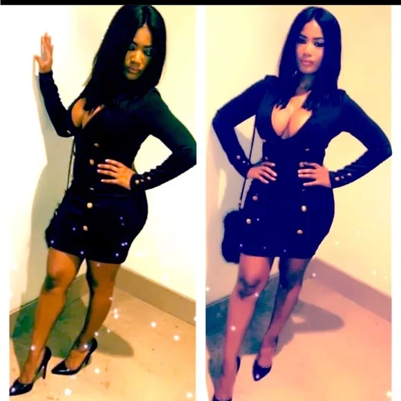 Dresses | Black Fashion Nova Fitted Blazer Dress | Poshmark